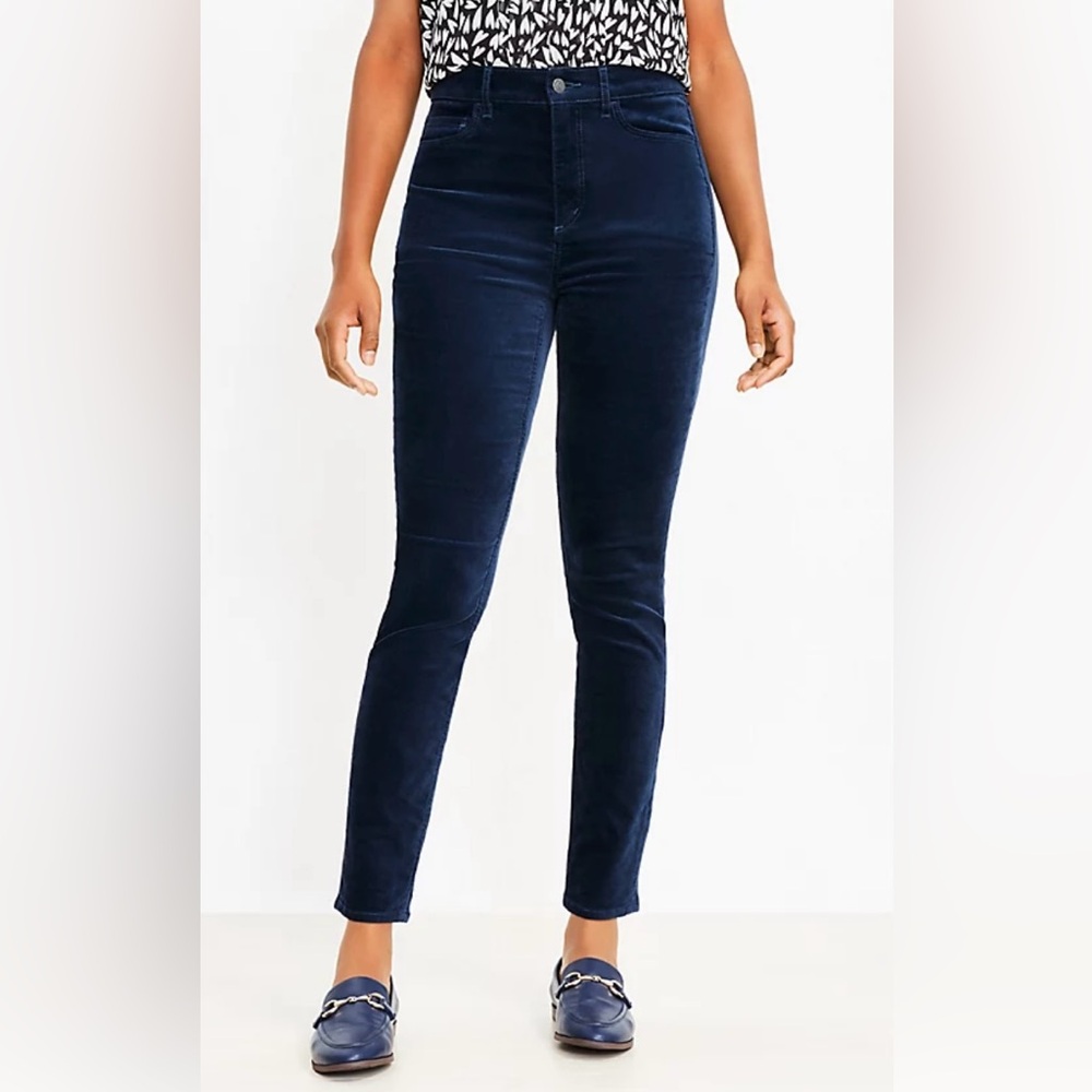 LOFT Velvet Skinny Pants size 10